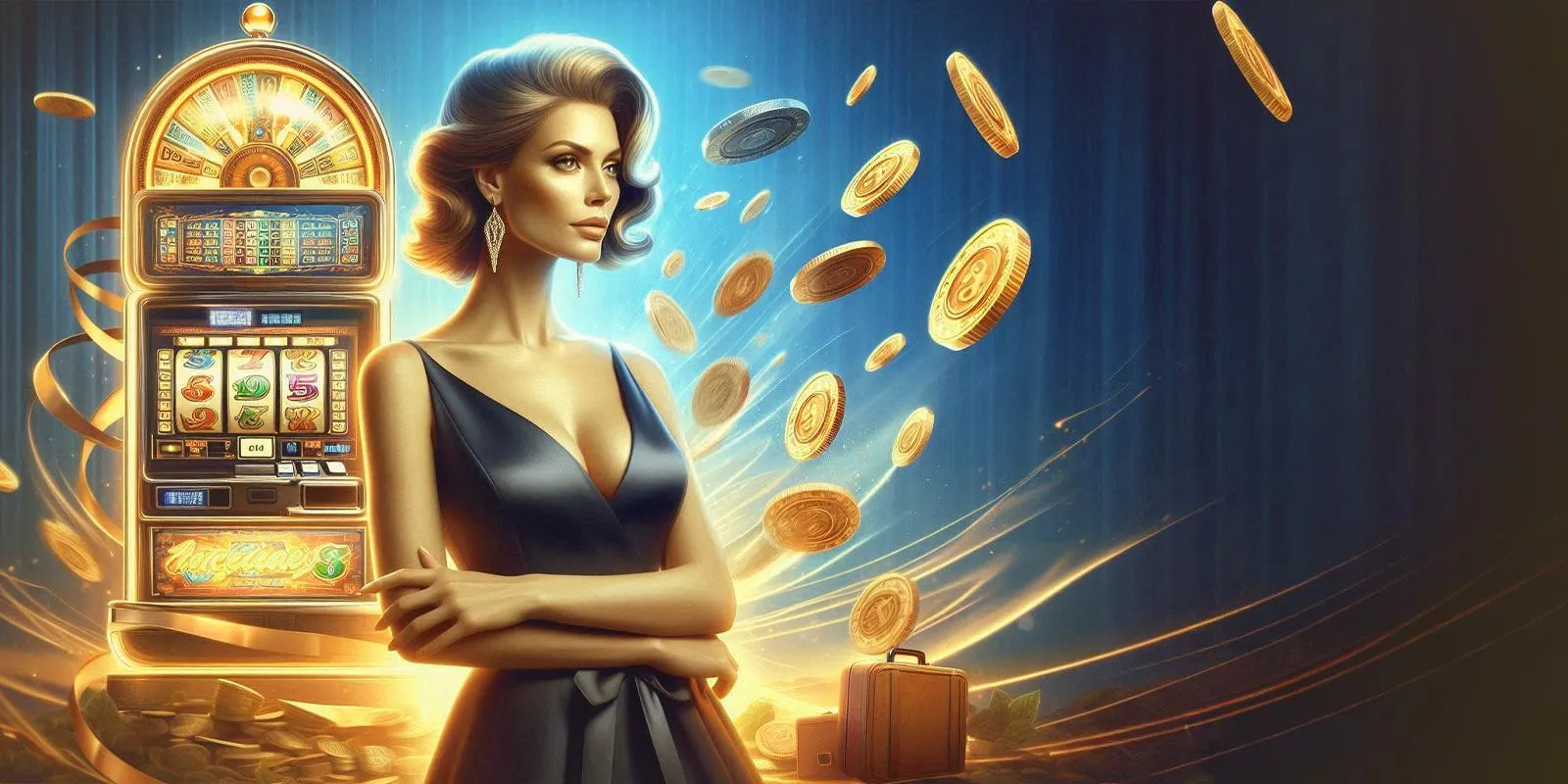 Woman at the Casino Slot