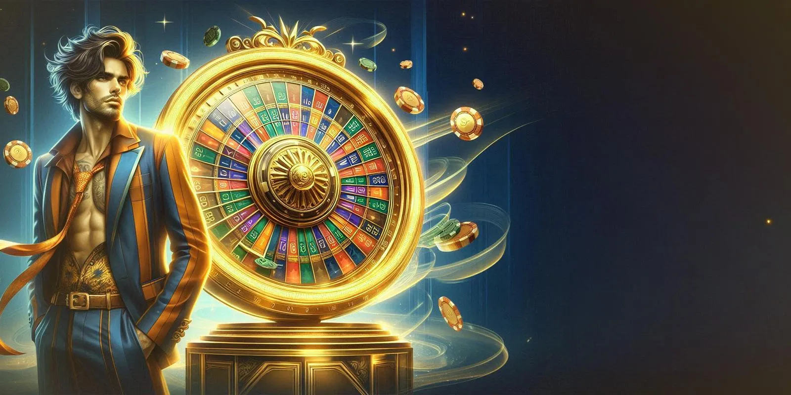 Roulette Player at Casino